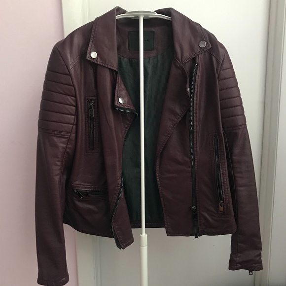 Blank NYC Jackets & Blazers - BLANKNYC Burgundy Moto Jacket